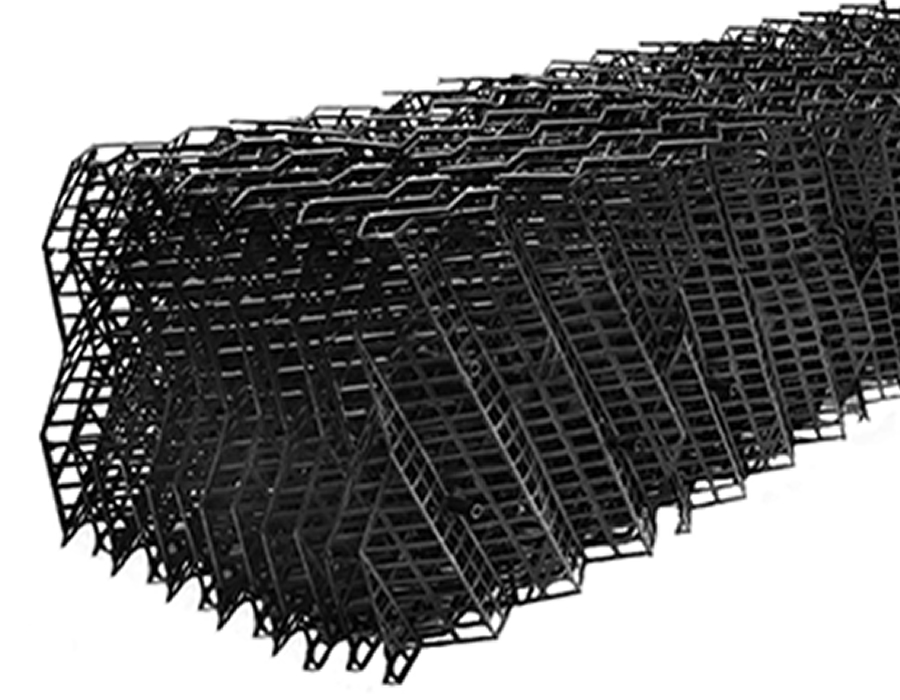 Enchimento de contato tipo grade trapezoidal em PP